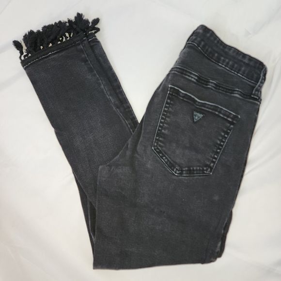 GUESS Black Jeans with Fringe - Picture 2 of 3